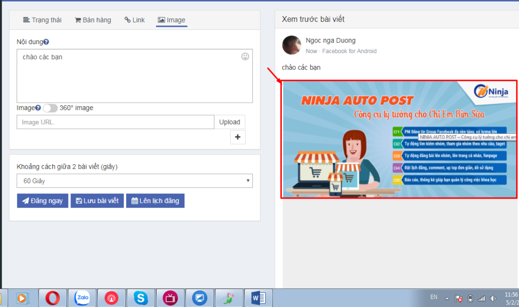 Auto Post hướng dẫn cài đặt và đăng bài 12 1024x606 Hướng dẫn sử dụng phần mềm Ninja Auto Post