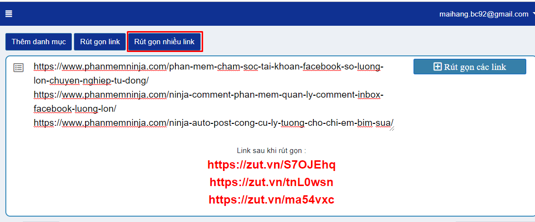 Phần Mềm Ninja Ra Mắt Web Rút Gọn Link Mới Miễn Phí Zut.Vn