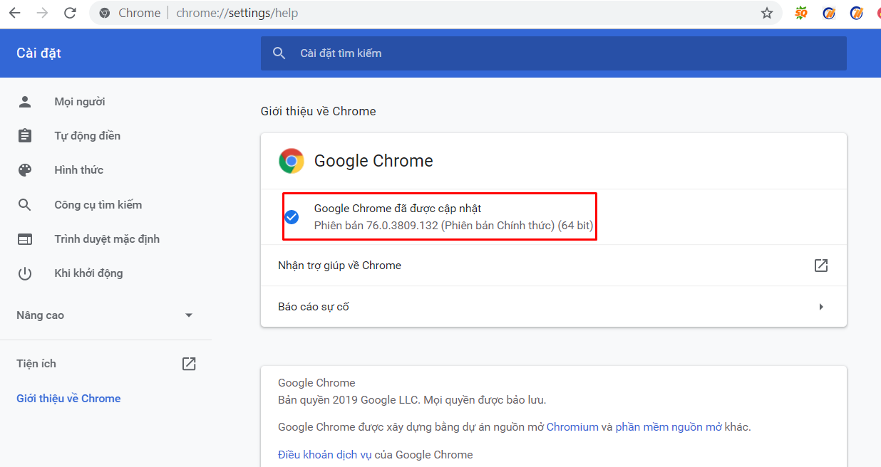 cap nhat chrome driver1 Cách khắc phục lỗi không mở trình duyệt trên tools nuôi nick facebook Ninja Care