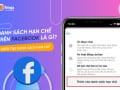 danh sách bị hạn chế trên facebook