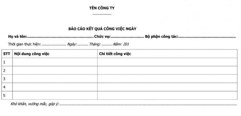 image mau bao cao cong viec 3 Mẫu báo cáo công việc chuẩn xác nhất mà bạn không thế bỏ qua