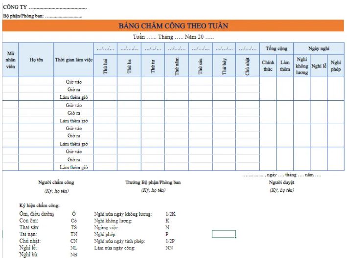 Capture 3 Mẫu bảng chấm công excel mới nhất 2023