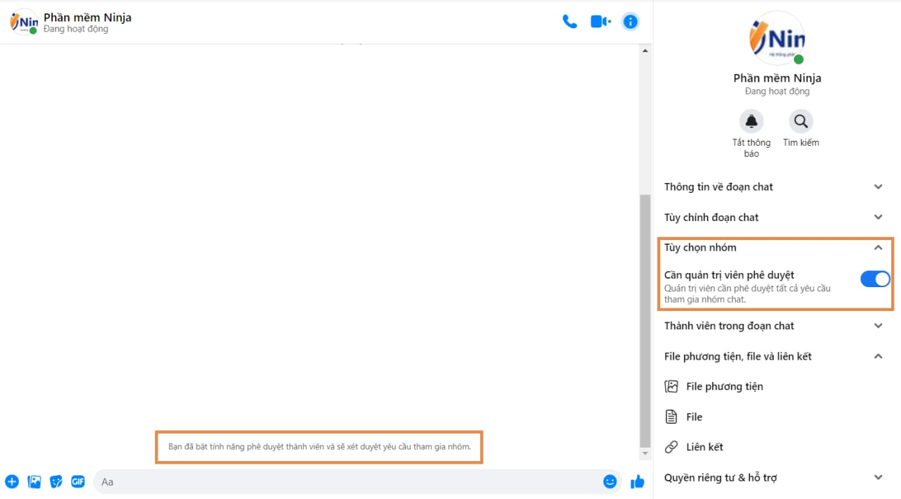 cach bat phe duyet trong nhom messenger bang may tinh thanh cong Cách bật phê duyệt trong nhóm messenger đơn giản, nhanh chóng