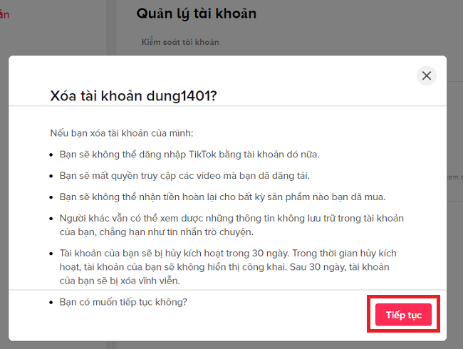 cach xoa tai khoan tiktok 12 Cách xóa tài khoản tiktok trên điện thoại, máy tính