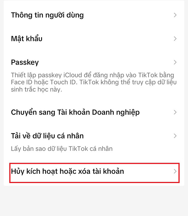 cach xoa tai khoan tiktok 4 Cách xóa tài khoản tiktok trên điện thoại, máy tính