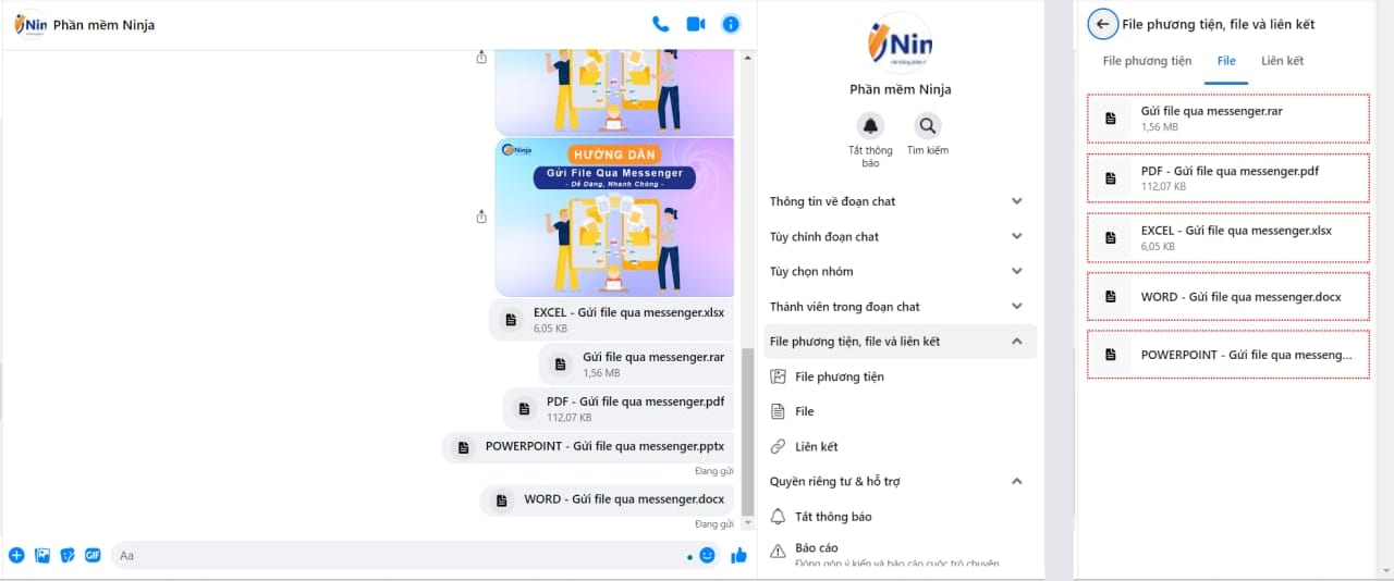 xem lai file da gui qua messenger e1692955647949 Hướng dẫn cách gửi file qua messenger dễ dàng, nhanh chóng