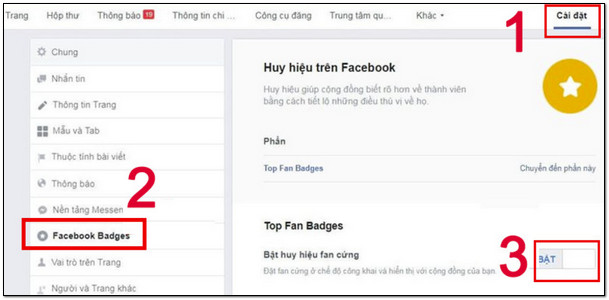 huy hieu fan cung 1 Cách bật huy hiệu fan cứng Fanpage trên điện thoại, máy tính cực dễ