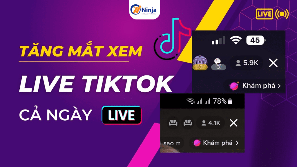 tang mat livestream tiktok 1024x576 Ninja Tiktok Chrome   Phần mềm tăng mắt livestream Tiktok, buff mắt Tiktok cực nhanh