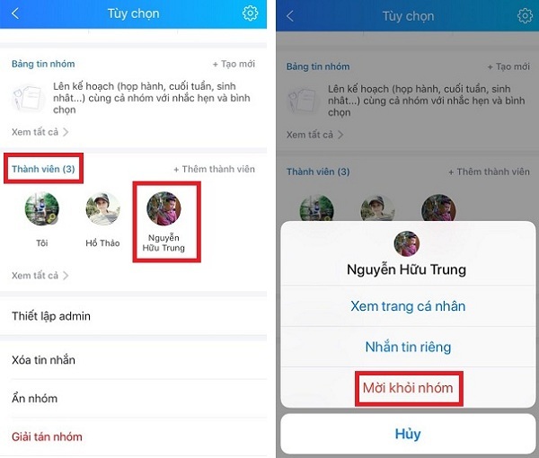 cach moi ra khoi nhom zalo 2 0 Cách mời ra khỏi nhóm zalo cực đơn giản 