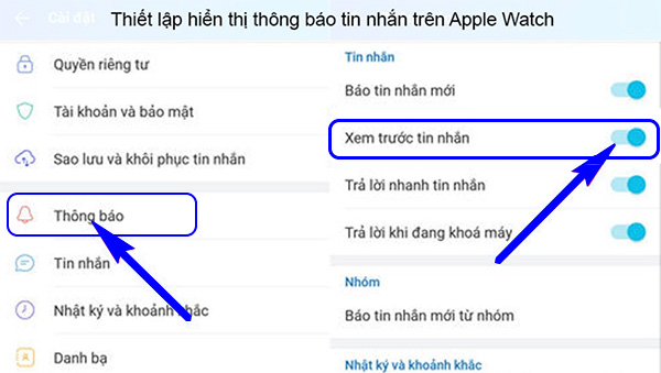 doc tin nhan zalo tren apple watch 3 Cách đọc tin nhắn zalo trên apple watch đơn giản nhất