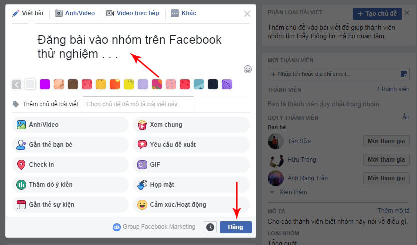 dang bai nhom Kinh nghiệm bán hàng hội nhóm Facebook ra nhiều đơn