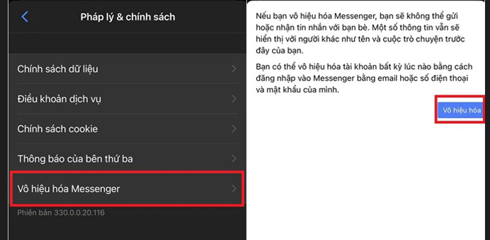 dieu gi xay ra khi vo hieu hoa messenger tren dien thoai 4 Điều gì xảy ra khi vô hiệu hóa messenger?