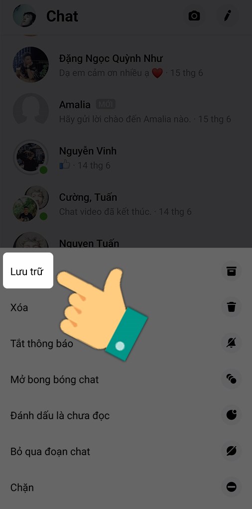 luu tru tin nhan messenger bang dien thoai Lưu trữ tin nhắn Messenger là gì? Cách lưu trữ tin nhắn trên Messenger