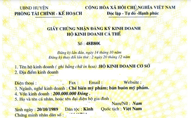 dieu kien kinh doanh my pham3 Giấy phép kinh doanh mỹ phẩm   Điều kiện và thủ tục đăng ký