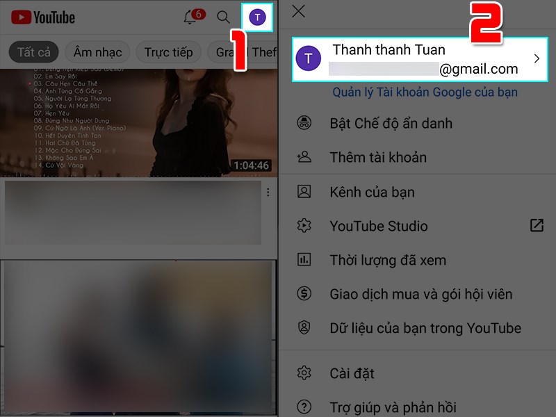 cach dang xuat tai khoan youtube tren android 1 Cách đăng xuất youtube trên android NHANH CHÓNG