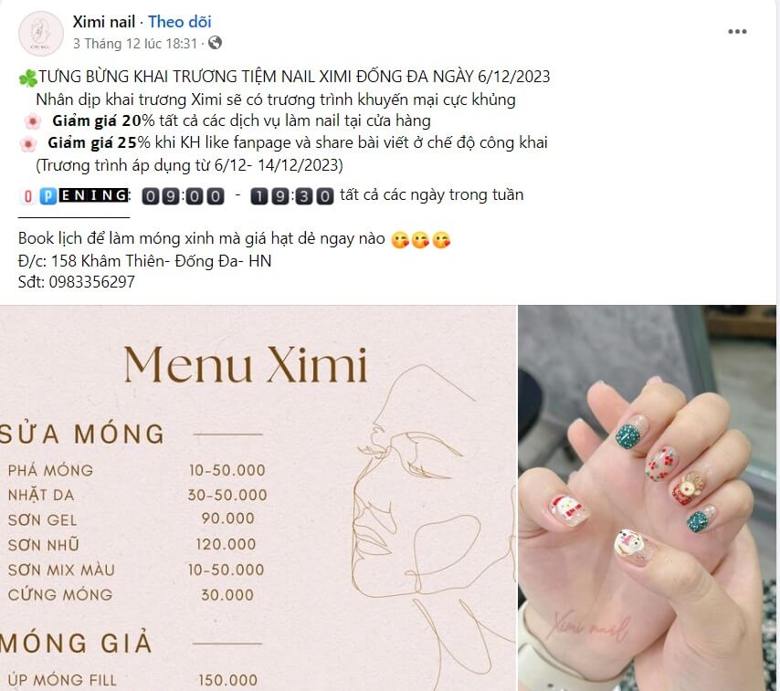 khai truong nail 2 Mẫu stt khai trương tiệm nail ấn tượng, thu hút khách hàng