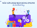 mẫu lời chào bán hàng online