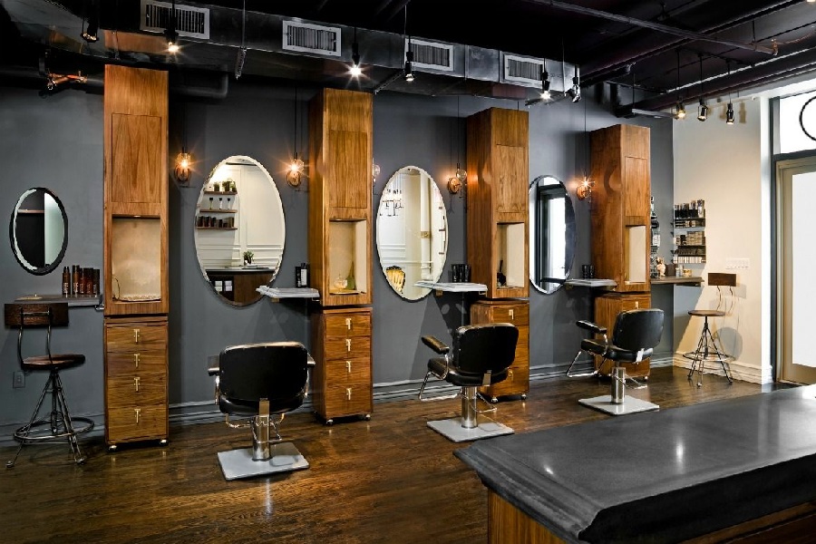 setup tiem toc nam 7 Cách trang trí barber shop ấn tượng, thu hút khách hàng