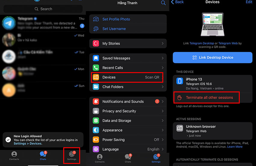 telegram bi nguoi khac dang nhap 1 Vì sao Telegram bị người khác đăng nhập? Cách khắc phục