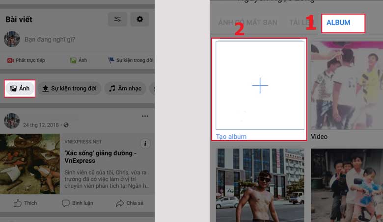cach tao album anh tren facebook bang dien thoai Cách tạo album ảnh trên facebook bằng điện thoại cực dễ