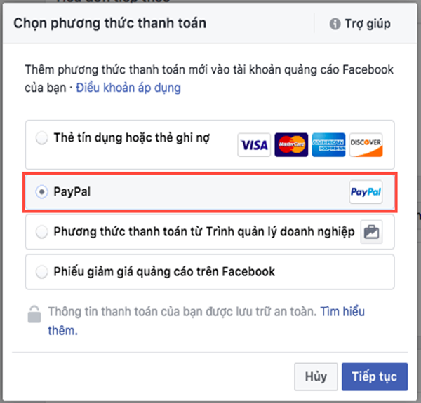 chay quang cao facebook bang paypal Chạy quảng cáo facebook bằng paypal   Những điều cần biết