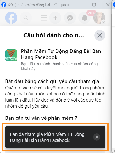 tham gia nhom facebook 3 Ninja Auto Post Client   Tham gia nhóm Facebook tự động