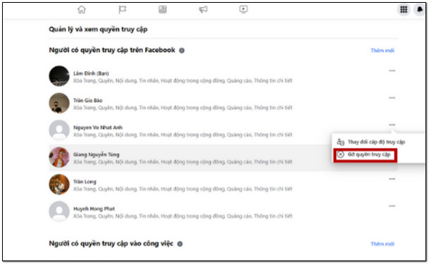 xoa quyen quan tri vien tren fanpage 7 Cách xóa quyền quản trị viên trên fanpage Cực đơn giản