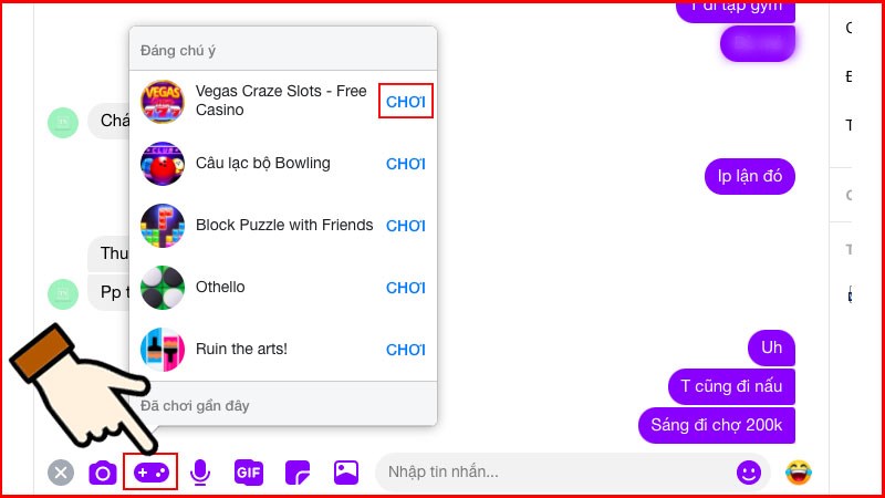 game tren messenger 1 Game trên messenger: Tính năng mới bạn nên biết