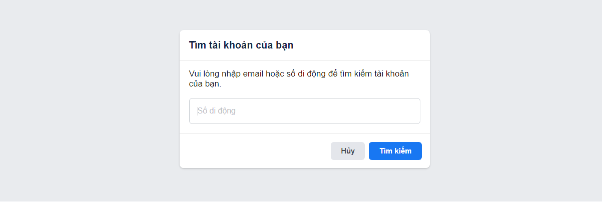 lay lai mat khau facebook khi mat so dien thoai va email tren dien thoai 2 1 Lấy lại mật khẩu facebook khi mất số điện thoại và email trên điện thoại