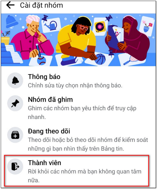 roi nhom tren facebook o dien thoai 3 Cách rời nhóm trên facebook Cực nhanh chỉ với 5s