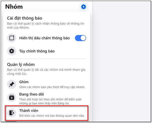 roi nhom tren facebook o may tinh 2 Cách rời nhóm trên facebook Cực nhanh chỉ với 5s