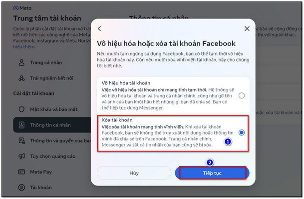 xoa tai khoan facebook bi hack 3 Cách xóa tài khoản facebook bị hack Siêu đơn giản