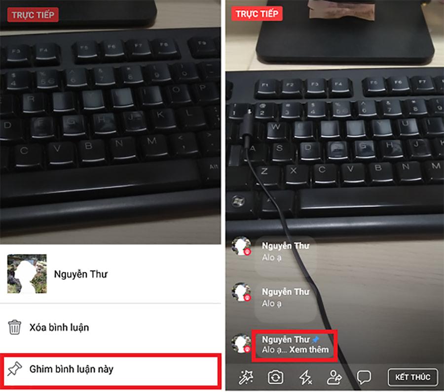 cach ghim binh luan tren facebook khi livetream 2 Cách ghim bình luận trên facebook cực đơn giản, nhanh chóng