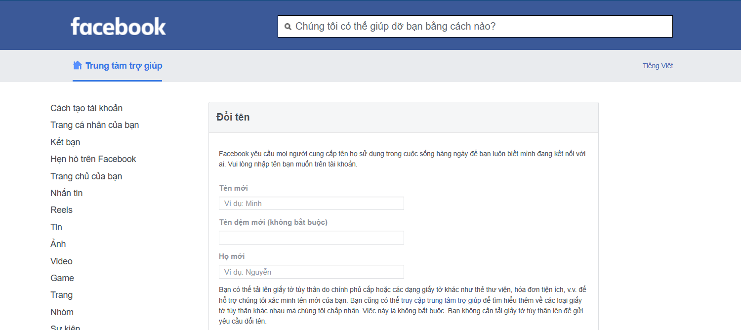 link 333 Link 333 FB   Đổi tên Facebook vượt giới hạn 5 lần