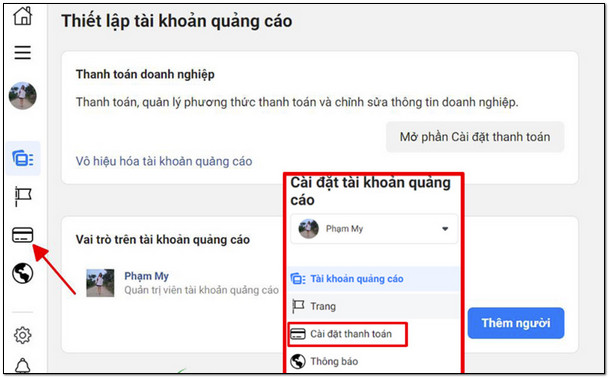 thanh toan quang cao bang the visa 2 Các cách thanh toán quảng cáo trên facebook chi tiết