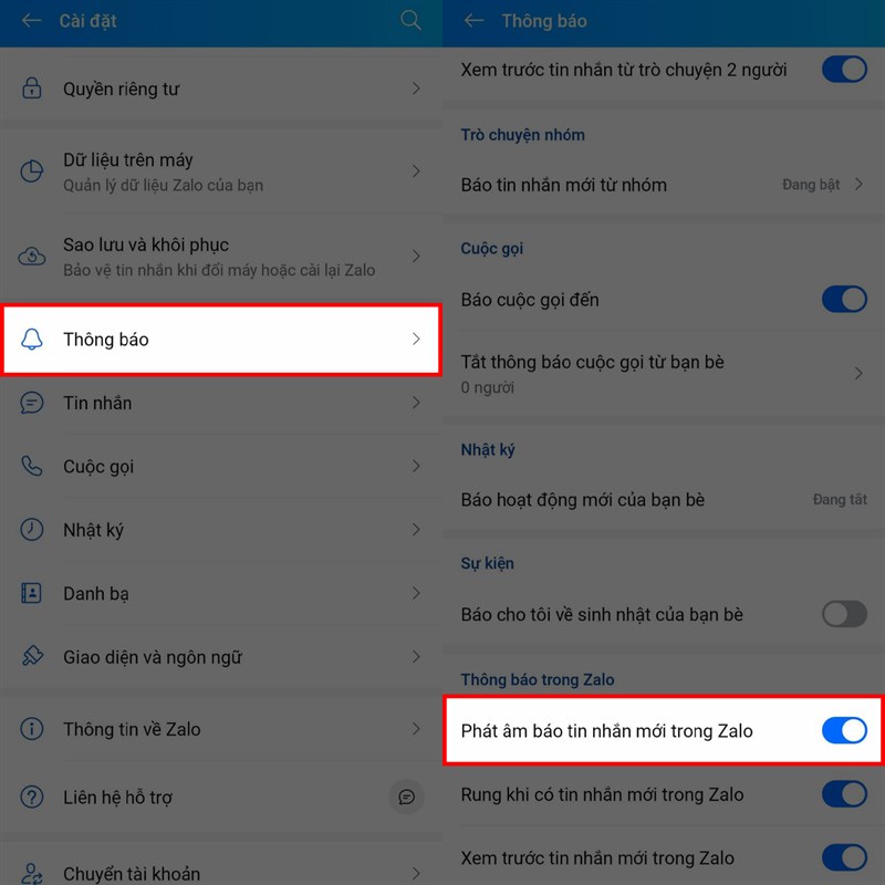 tin nhan zalo khong co chuong 2 Tin nhắn zalo không có chuông? Cách khắc phục