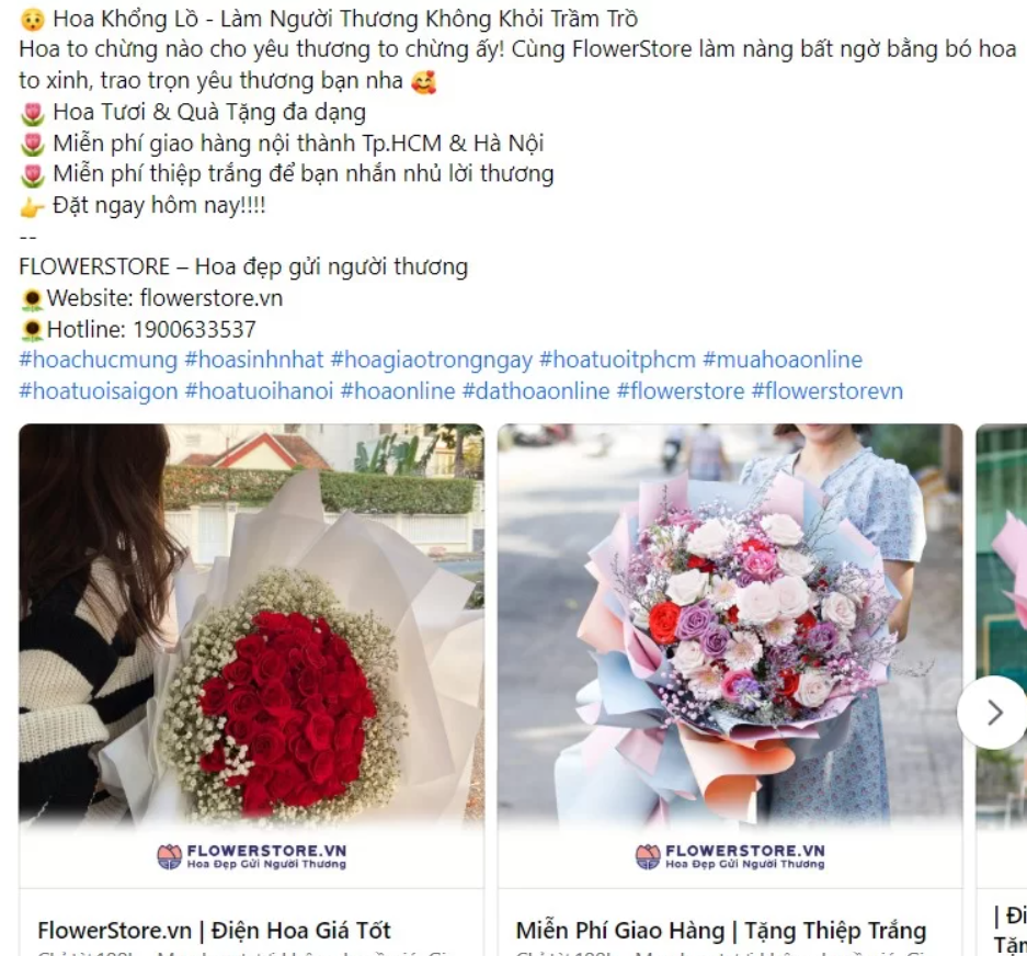 Screenshot 2024 09 23 142851 Mẫu content bán hoa ấn tượng, thu hút khách hàng nhất 2024