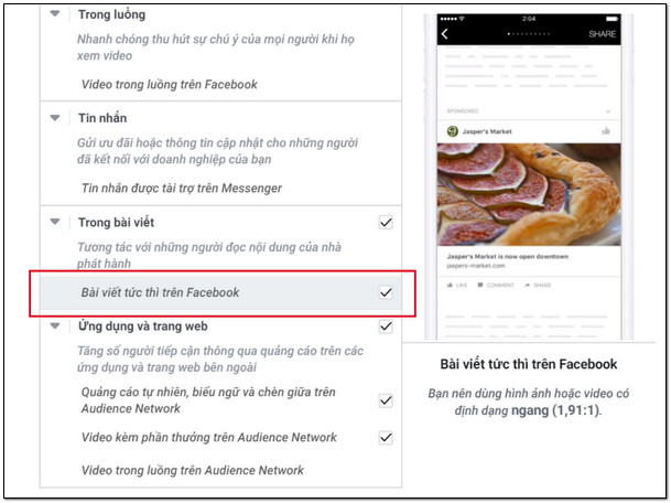 cach chon vi tri quang cao tren facebook 6 Cách chọn vị trí quảng cáo trên facebook hiệu quả cao
