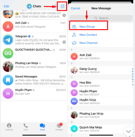 cach tao nhom telegram tren iphone 1 Cách tạo nhóm telegram trên Iphone CHI TIẾT