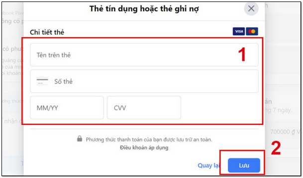 thiet lap thanh toan Hướng dẫn chạy quảng cáo Facebook hiệu quả, mới nhất