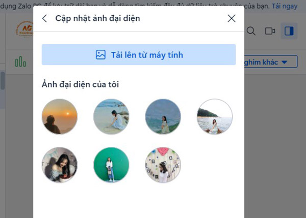 cach doi anh dai dien tren zalo 9 Cách đổi ảnh đại diện trên zalo trên điện thoại, máy tính
