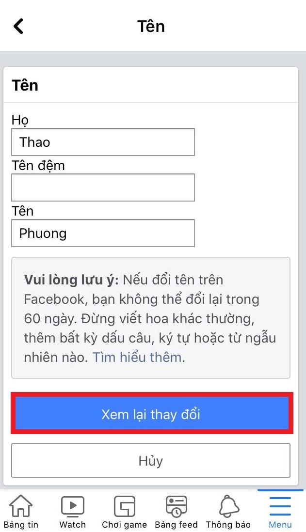 cach doi ten tai khoan facebook 3 Sau 60 ngày vẫn không đổi được tên facebook? Cách khắc phục!