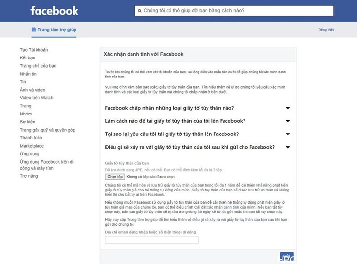 cach lay lai facebook bi khoa xac nhan danh tinh 7 Cách lấy lại facebook bị khóa xác nhận danh tính nhanh chóng