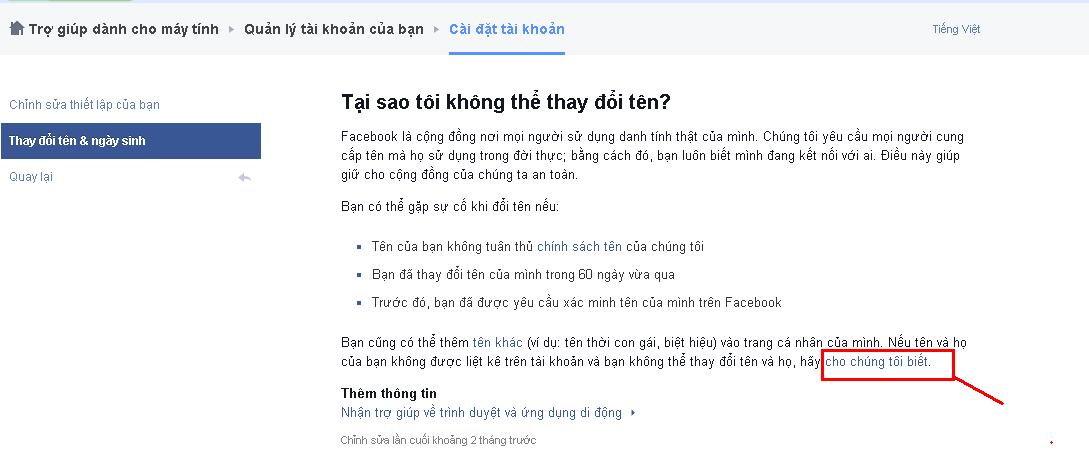 sau 60 ngay van khong doi duoc ten facebook 3 Sau 60 ngày vẫn không đổi được tên facebook? Cách khắc phục!